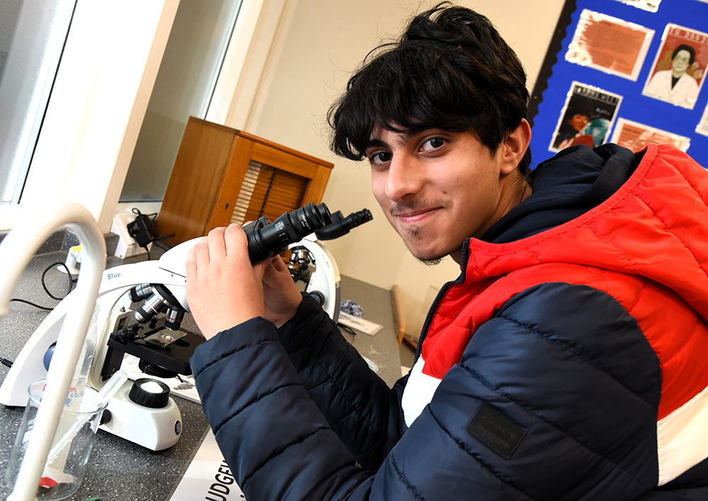 Sixth former Omar Elkatkat who helped at the event.